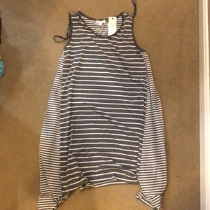Gray stripped dress